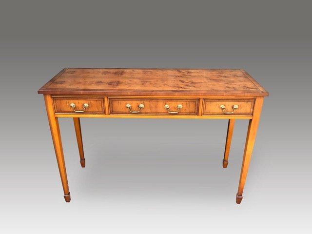 Art Deco style designer Burr Yew tree Desk/Side table
